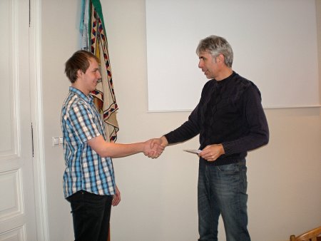 Gratulace a odměna od pana ředitele