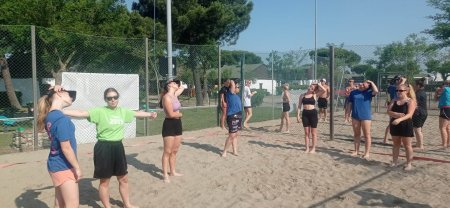 beach volley - rozcvičení